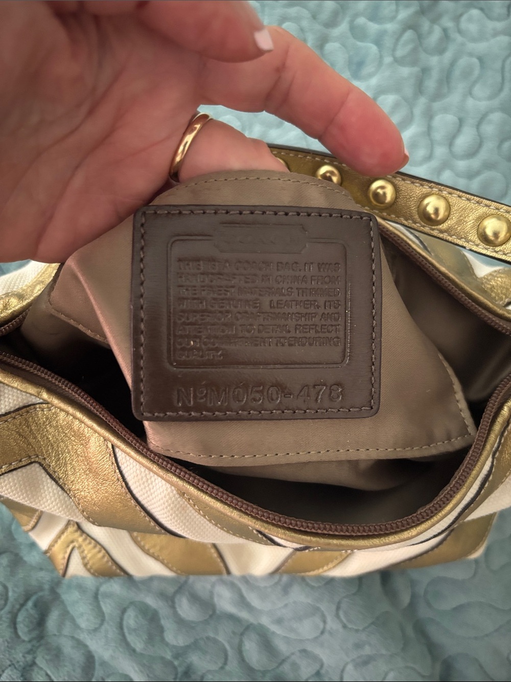 Coach vintage Canvas gold zebra Y2K? - Picture 2 of 16